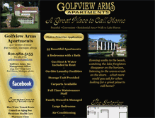 Tablet Screenshot of golfviewarmsapartments.com